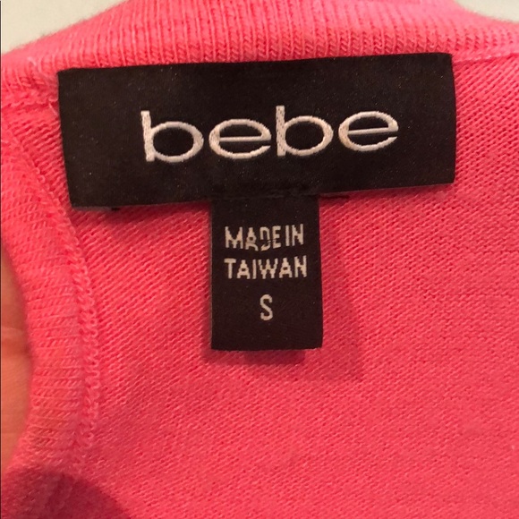 HOT PINK BEBE SWEATER TOP - Picture 5 of 5